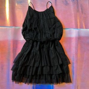 Mustard Seed Black Lacey Tulle Dress